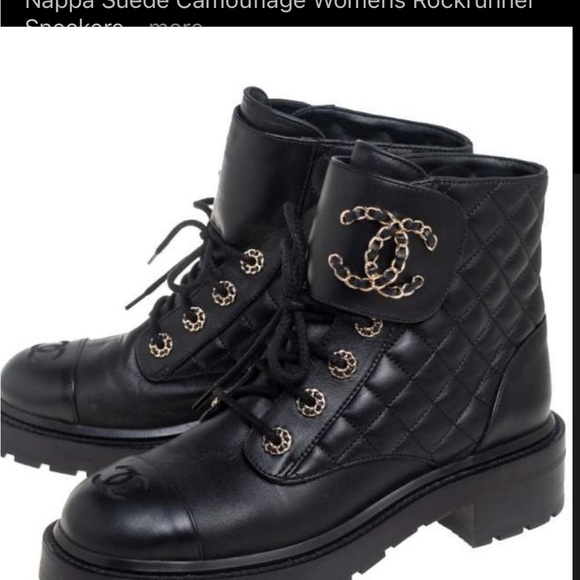 Chanel interlocking CC combat boots - Picture 3 of 4